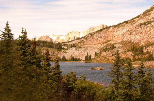 Lewis Lake in the Snowy Range. Metal print. 