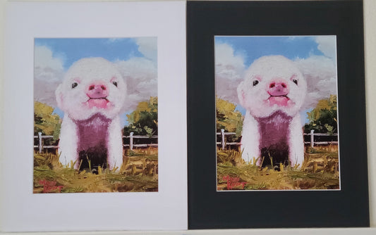 " Lil' Piglet " Matted Print