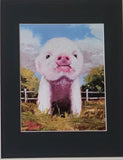 " Lil' Piglet " Matted Print