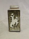 Medium Ceramic Square Stoneware Bucking Horse Jar