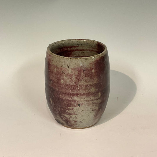 Copper Red and Gray Stoneware Vase
