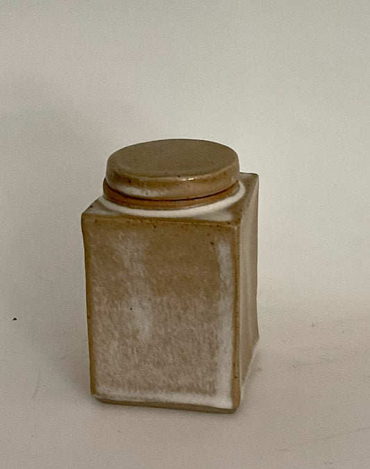 Small Lidded Stoneware Jar