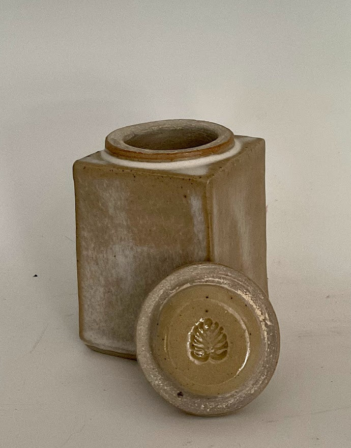 Small Lidded Stoneware Jar