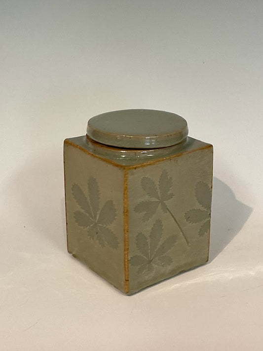 Lidded Jar With Wyoming Leaves