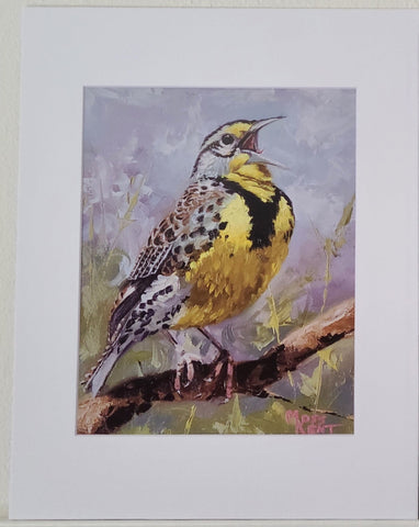 " Meadowlark " Matted Print