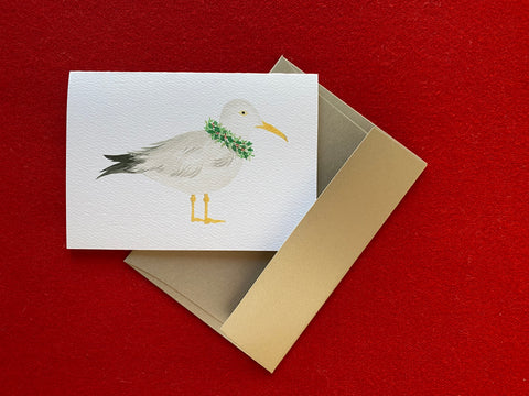 " Merry Seagull " Boxed Set of 10 Cards