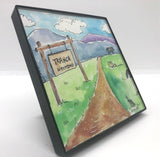 " Ranch Wyoming "   Original Miniature Watercolor Painting
