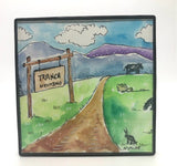 " Ranch Wyoming "   Original Miniature Watercolor Painting