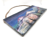 " Smokey Mountain "  Wood Plank Original Painting