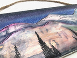 " Smokey Mountain "  Wood Plank Original Painting