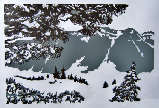 Outlook by Ginnie Madsen, relief print  6in x 9 in, matted