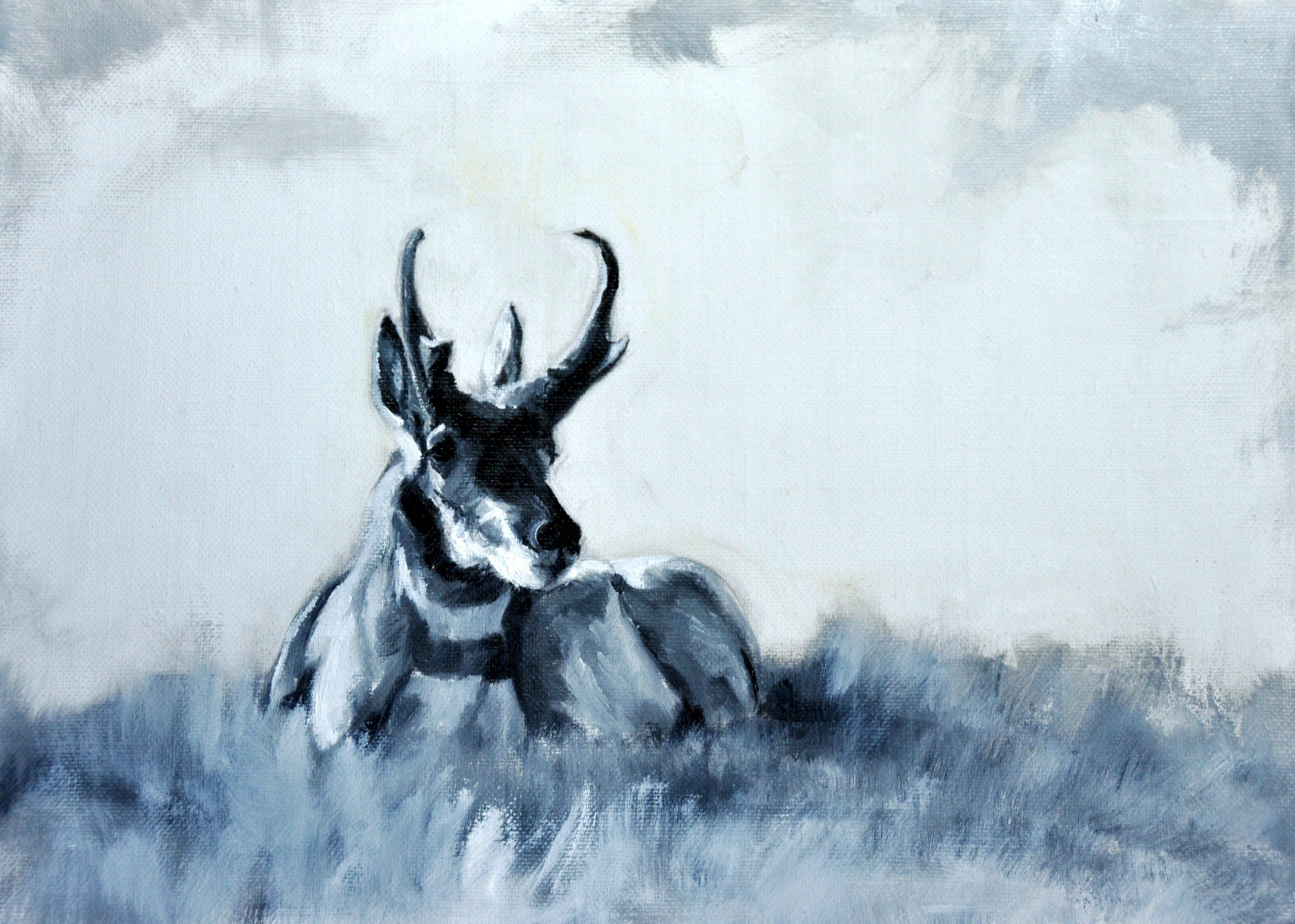 Printed Greeting Card from original Art in grey tones