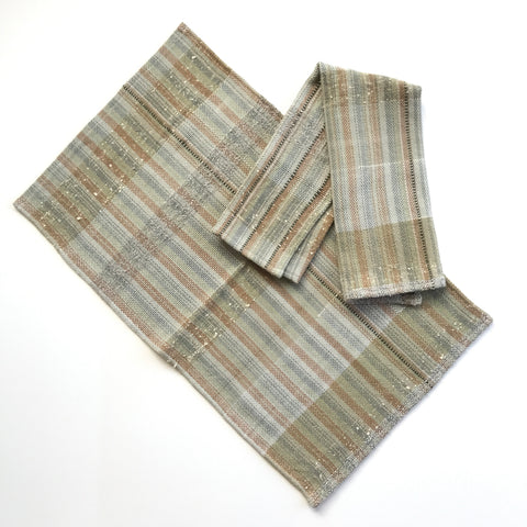 Beautiful set of 2 handwoven Tea Towels in Cotton & Cotton blended yarns.