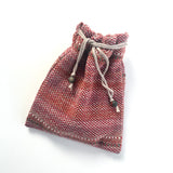 Handwoven Drawstring Circe Pouch Red