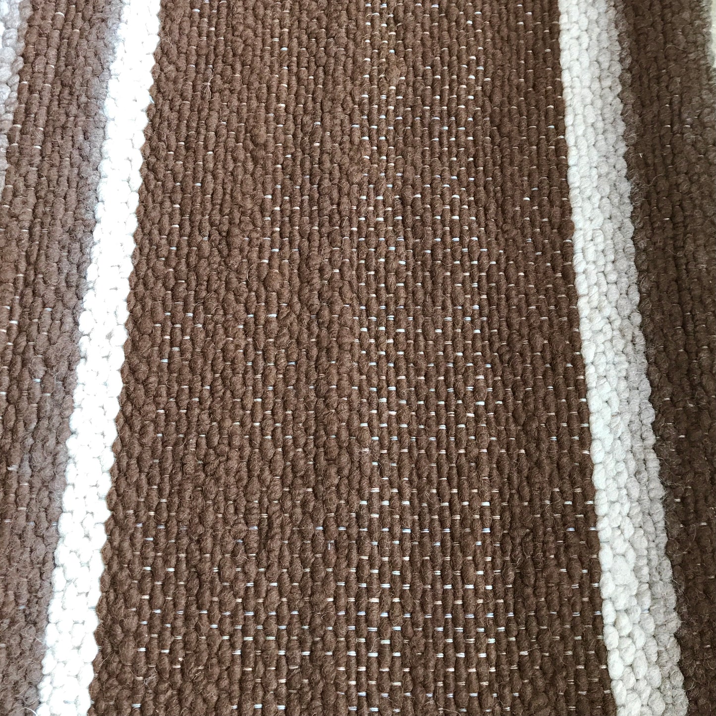 Small Brown Variegated Handwoven Alpaca Wool Rug
