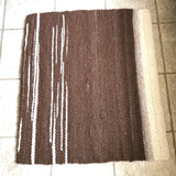 Brown and White Handwoven Alpaca Wool Rug