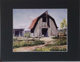 " Rustic Barn " Grey Barn Matted Print