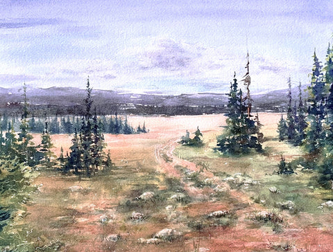 " Brooklyn Lake Hike " Original Watercolor