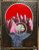 Wyoming Sun Fire Grizzly Original Painting