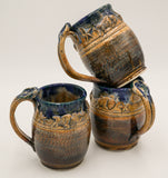 Hand Thrown Large Bison And Stars Mug