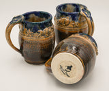 Hand Thrown Large Bison And Stars Mug