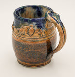 Hand Thrown Large Bison And Stars Mug