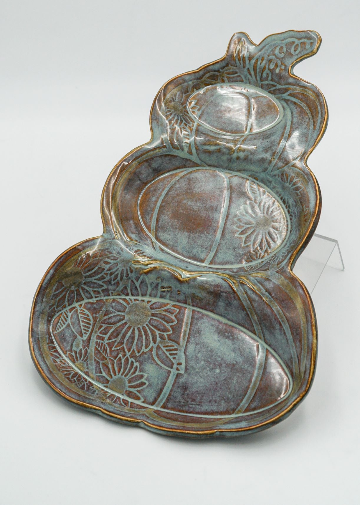 Sectional Pumpkin Ceramic Platter