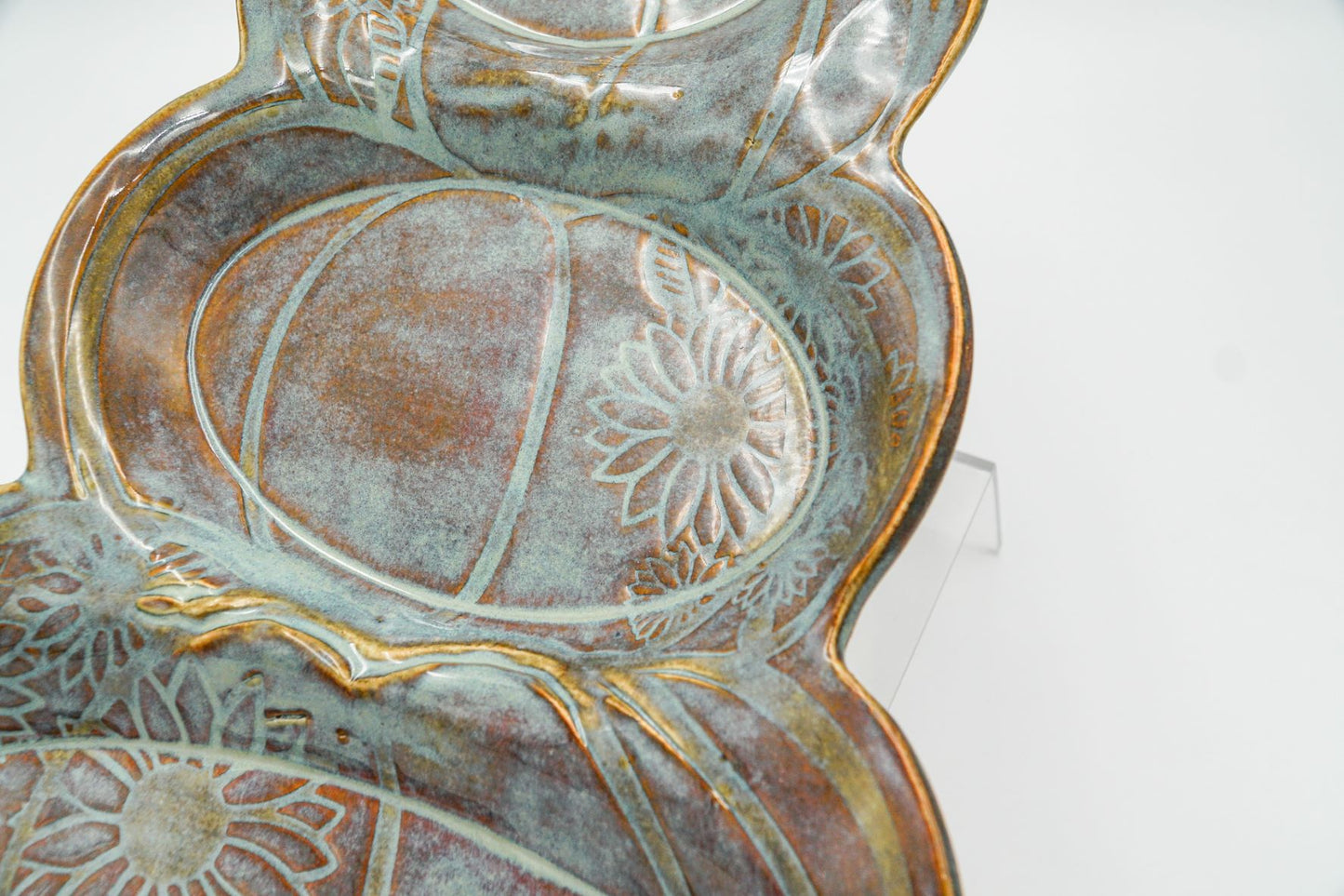 Sectional Pumpkin Ceramic Platter