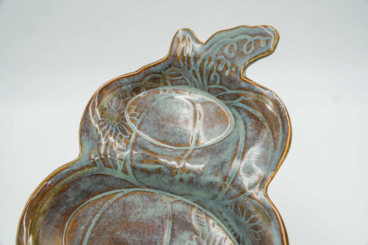 Sectional Pumpkin Ceramic Platter