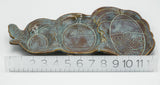 Sectional Pumpkin Ceramic Platter 3-part sectional pumpkin and sunflower serving platter.  Longest length dimension: 13.5 inches