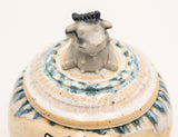 " Cow Band " Stoneware Lidded Jar