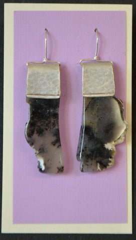 Irregular Montana Agate Stones Earrings