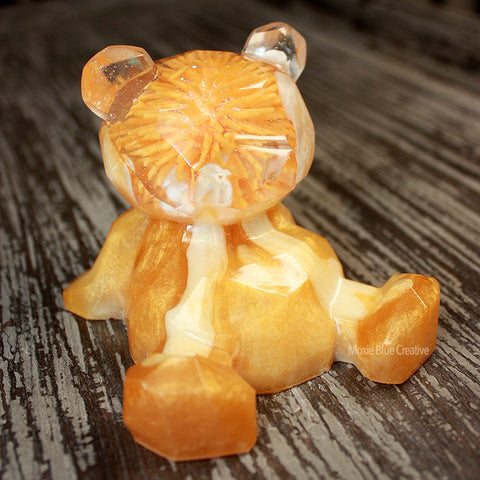 Tangerine Resin Bear Paper Weight