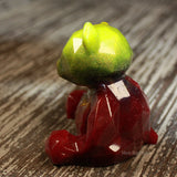 Lime and Burgundy Resin Bear Cub Shelf Ornament