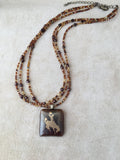 Cowboy Bucking Horse Annie Oakley Necklace