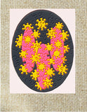 The Virus Puzzle Ted Edeen, Puzzle Maker Multi colored acrylic pieces Total puzzle size 7" x 5.5" x 1/8" Yellow, orange, black, puzzle pieces 2 sided 2D pieces In nice clear case Please note, the puzzle is custom designed by the Artist , with a slight variation between each piece