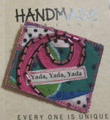Mind Quilt, Yada, Yada, Yada Embellished, pieces mini quilt pin