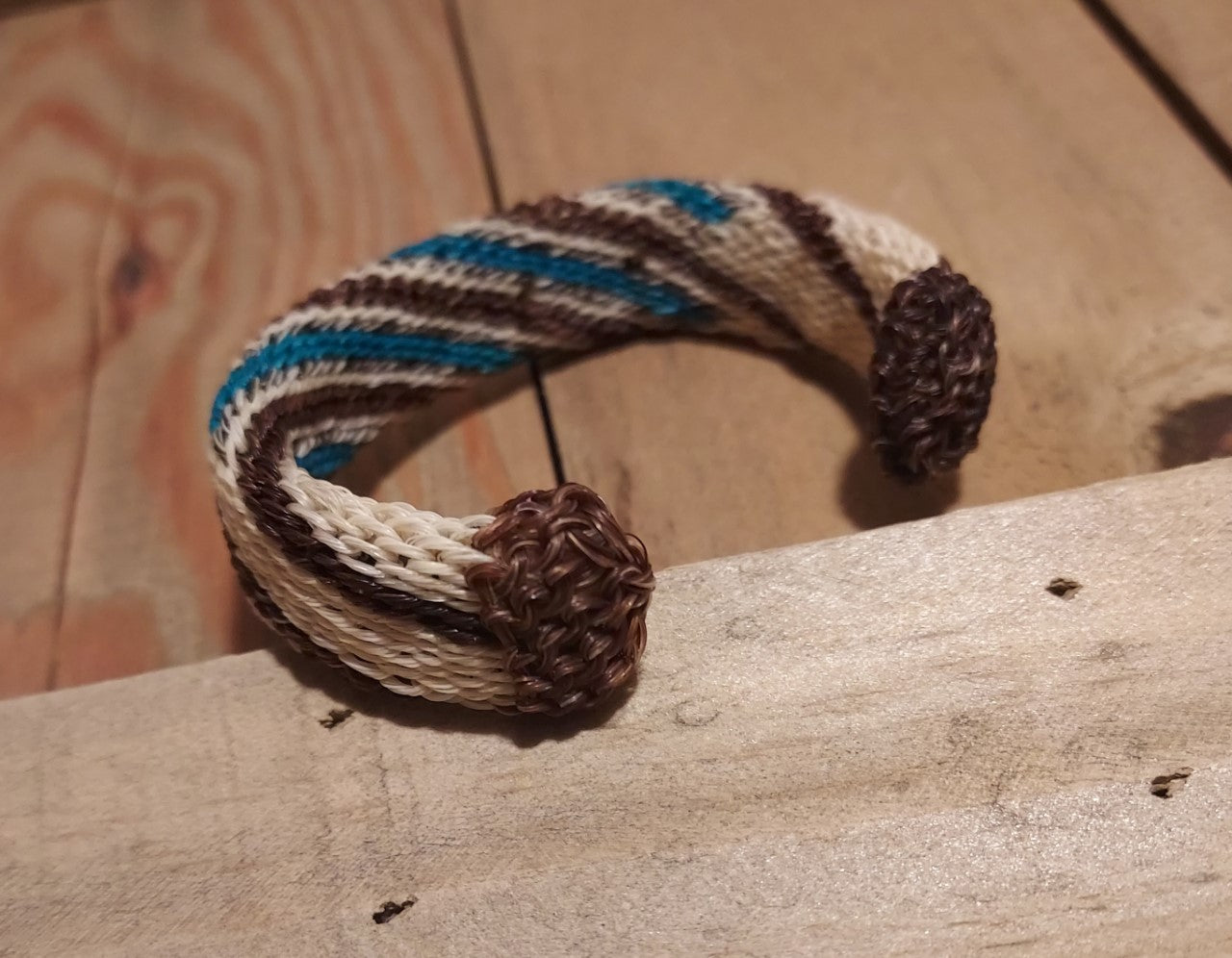 Hitched Horsehair Cuff Bracelet