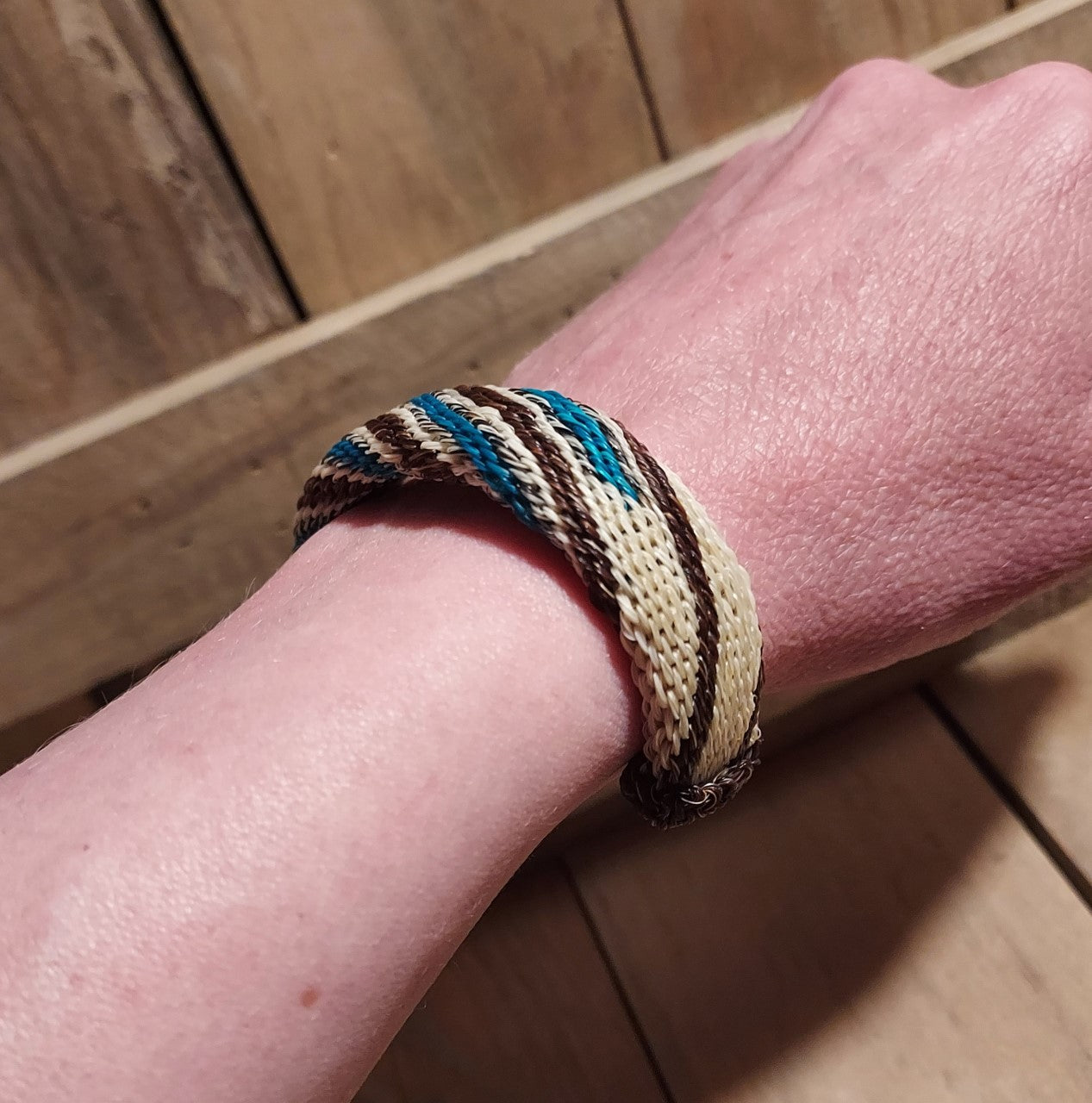 Hitched Horsehair Cuff Bracelet