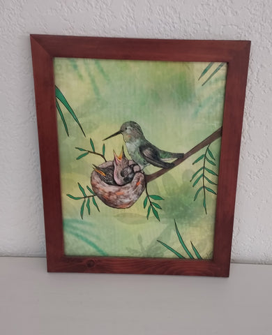 " In The Nest " Hummingbird Print