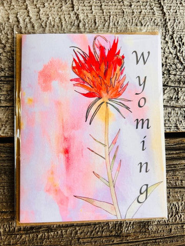 Indian Paintbrush " Wyoming " Greeting Cards
