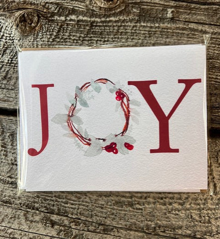 Christmas " JOY " Greeting Card Pack