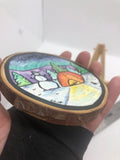 " Let's Be Friends " Hand Painted Wooden Magnet
