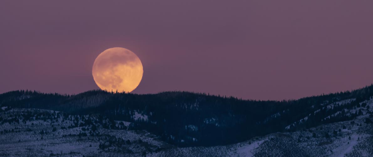 " Winter Slumber " Moon Rise Framed Photograph